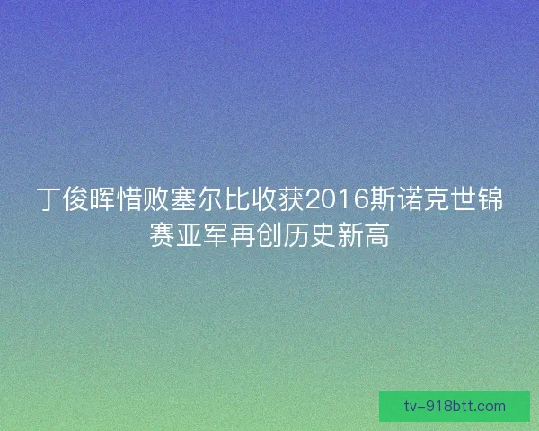 丁俊晖惜败塞尔比收获2016斯诺克世锦赛亚军再创历史新高 丁俊晖惜败塞尔比收获2016斯诺克世锦赛亚军再创历史新高